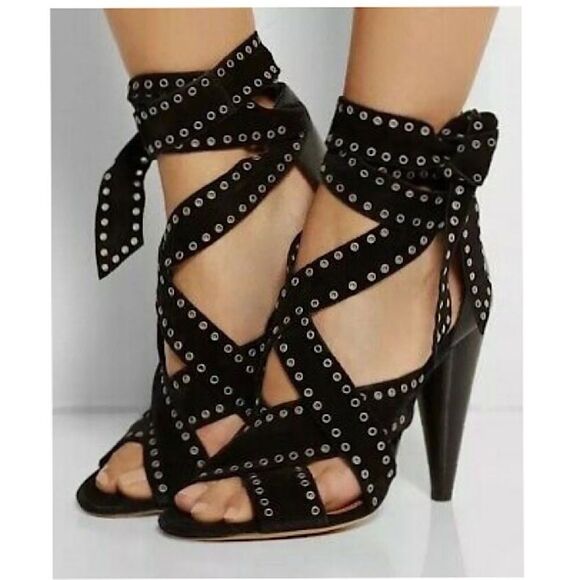 Isabel Marant-Lace Up Wrap Ankle Heels (38) - Picture 3 of 16